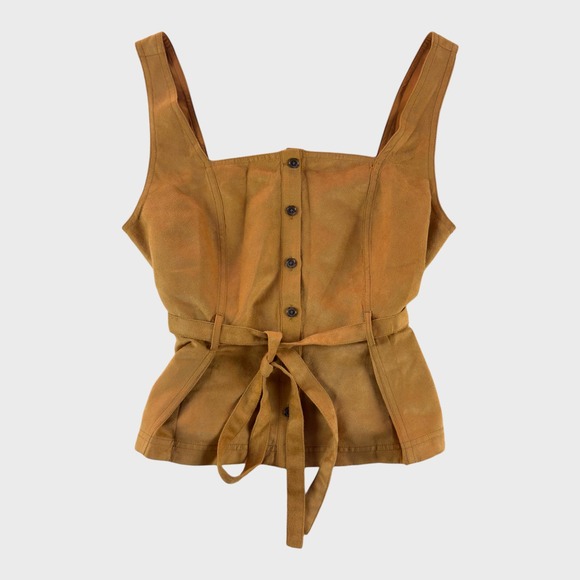 Banana Republic Brown Lucie Vegan Suede Vest - Picture 3 of 10